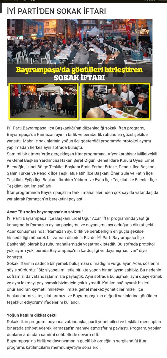 İYİ Parti Bayrampaşa İlçe Başkanlığı tweet media