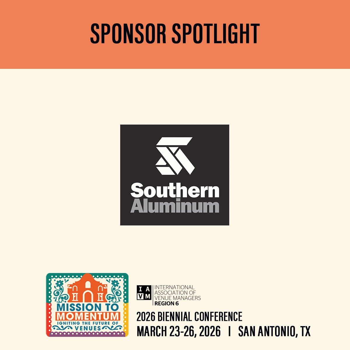 IAVMRegion6's tweet photo. Thank you to our conference sponsor, Southern Aluminum! For more than 45 years, their mission has been to provide lightweight durable furniture solutions with great quality that increases operational efficiencies and elevates customer experiences. https://t.co/0vb8lilM6K https://t.co/r24rl9jf05