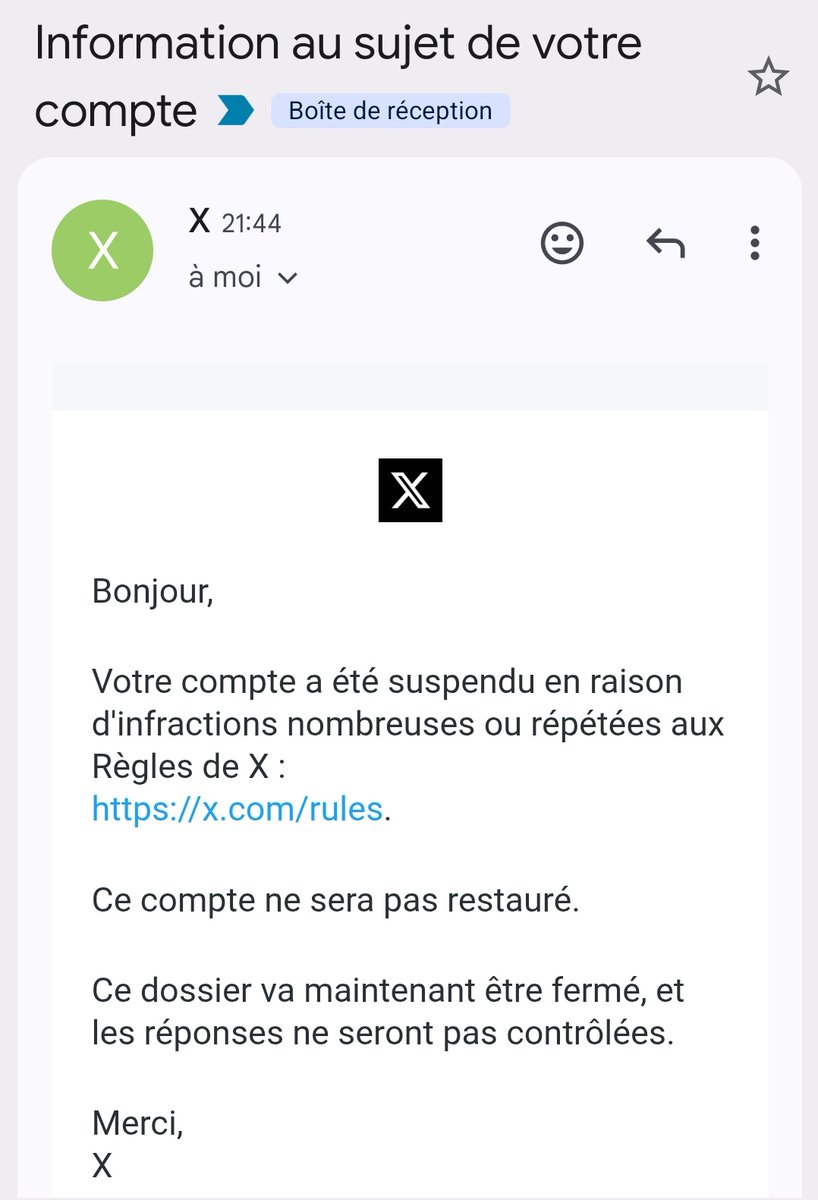 <a href="/HotSotin/">HotSotin 🇫🇮🇺🇦🇪🇺△ NAFO</a> Thanks for the tip. I’ll try that approach — nothing to lose.
My account <a href="/tweet4Anna_NAFO/">𝐀𝐧𝐧𝐚 𝐊𝐎𝐌𝐒𝐀 | 🇪🇺🇫🇷🇵🇱🇺🇦</a> has been suspended for 2+ months. I literally just received the 7th automatic rejection — still no human review. A boost would be appreciated.