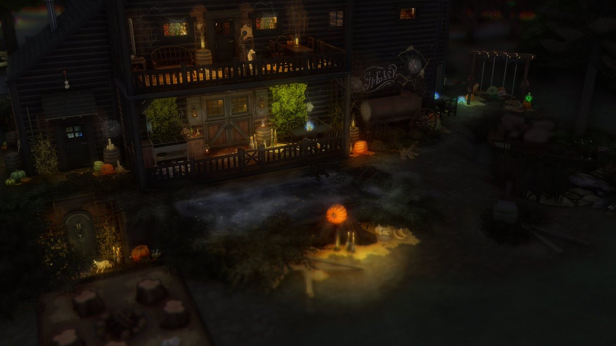Nesse4tw's tweet photo. Happy #FridayThe13Th ❣️👻

If you want a horrific experience this 👻 Haunted Cabin 👻 can be found in the gallery under the gallery id: Nesse4tw 

#TheSims #TheSims4 #ShowUsYourBuilds #Horror https://t.co/ccCIyPUDEC