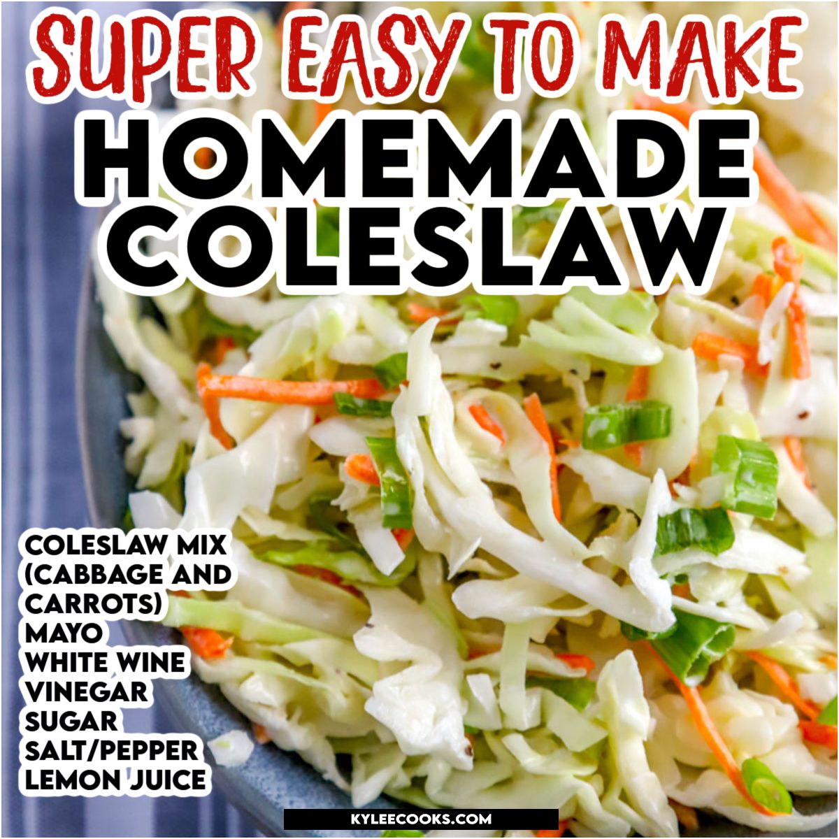 kyleecooks's tweet image. Basic ingredients make this Homemade Coleslaw Recipe a cinch to make! With a Creamy Coleslaw Dressing, this side will be a welcome addition to any table. #homemade #coleslaw #dressing #salad #kyleecooks kyleecooks.com/homemade-coles…