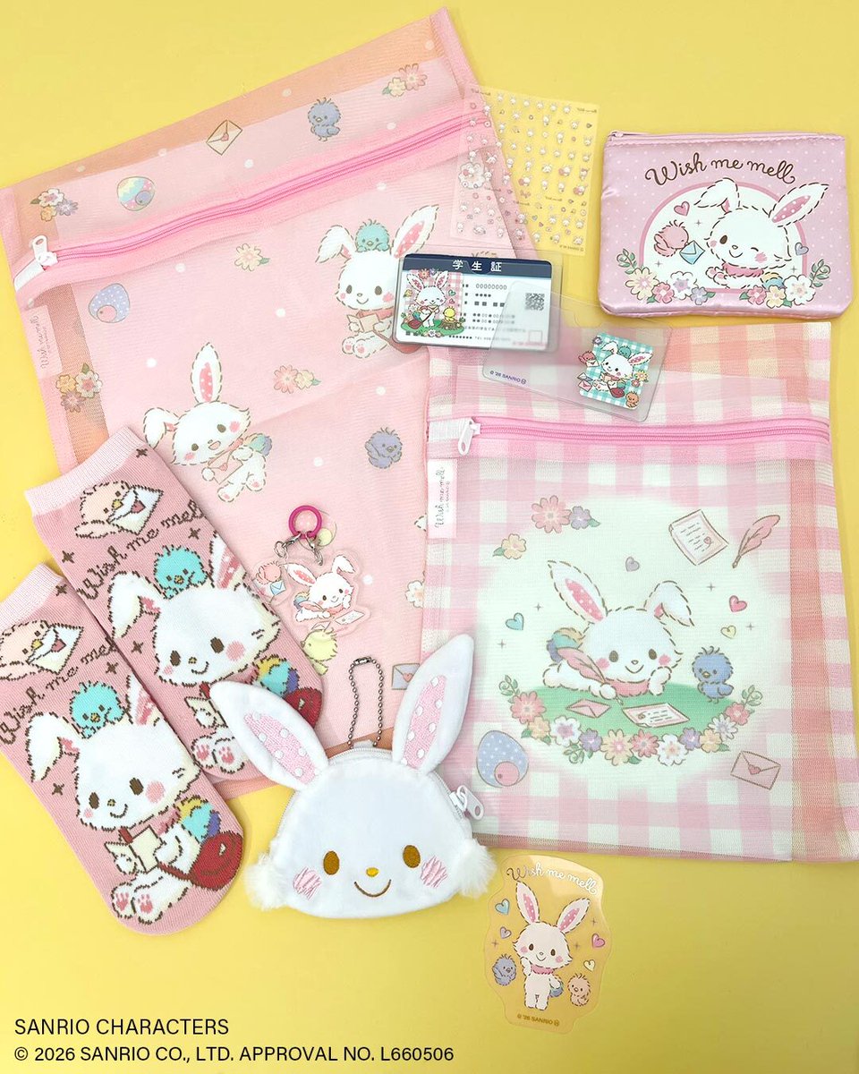thankyoumart's tweet photo. •.\　🥚先行予約受付中🧺　/.•
『#サンリオキャラクターズ』新商品🏵️

「ウィッシュミーメル」や「ウサハナ」、
「マロンクリーム」のアイテムが登場するよ🐰
それぞれの世界観のデザインも必見🌈✨

🍀WEB先行予約：好評受付中
🍀店頭販売：3月下旬～入荷順次
https://t.co/vKsc2yI9wN https://t.co/DikR4dPxTu