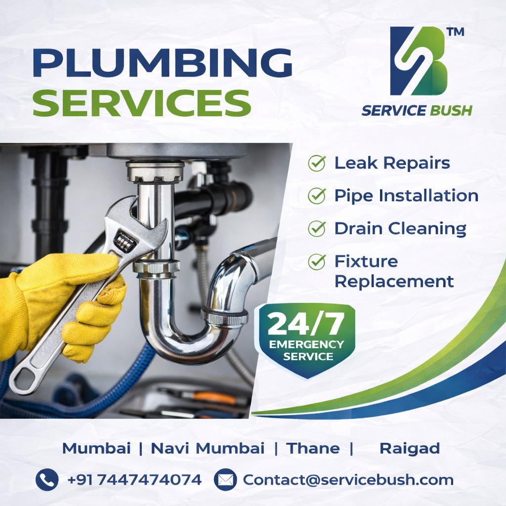 ServiceBush's tweet photo. Professional Plumbing Services in Mumbai | Navi Mumbai | Thane | Raigad
SERVICE BUSH™ provides plumbing installation, pipeline repair, and maintenance services for residential and commercial properties.
📞 +91 7447474074 https://t.co/hDaOu9JeBP