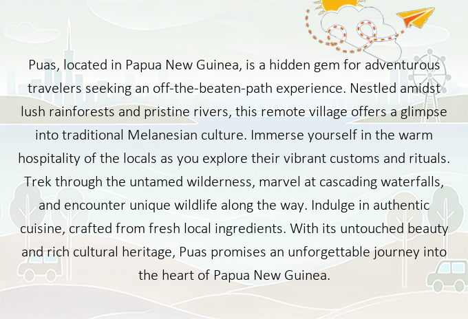 EclecticFlights's tweet image. Discover the Paradise of Puas, Papua New Guinea: Your Next Unforgettable Getaway Awaits! Ready to explore? Find cheap flights there now! ✈️ fly.eclectic.flights/flights/flight… #Puas #Papua_New_Guinea #FlyEclectic #TravelWithUs #NewAdventures