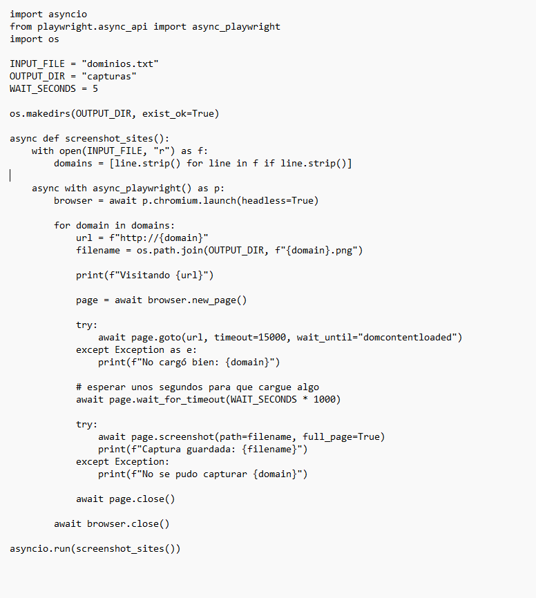 Te comparto otro sencillo script con Playwright para complementar tu investigación de dominios recién registrados.

Por ejemplo, tenemos el proyecto DominiosInt:
github.com/Ivancastl/domi…

Esta herramienta permite obtener, mediante palabras clave, dominios recién registrados. En