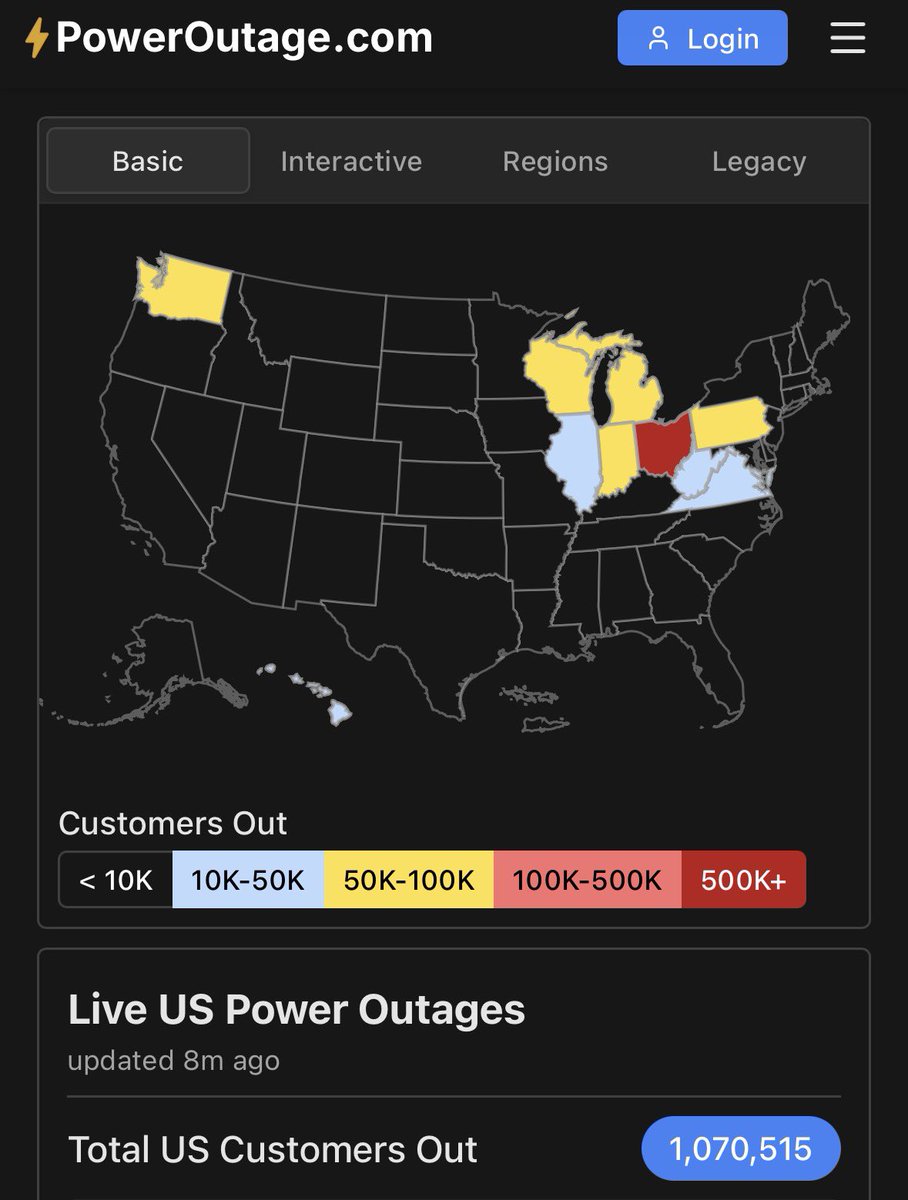 Stupercell's tweet photo. Wow… now at over 1 million without power in the CONUS. Ohio accounts for over half of it…

#OHwx https://t.co/sMtMsfIRLs