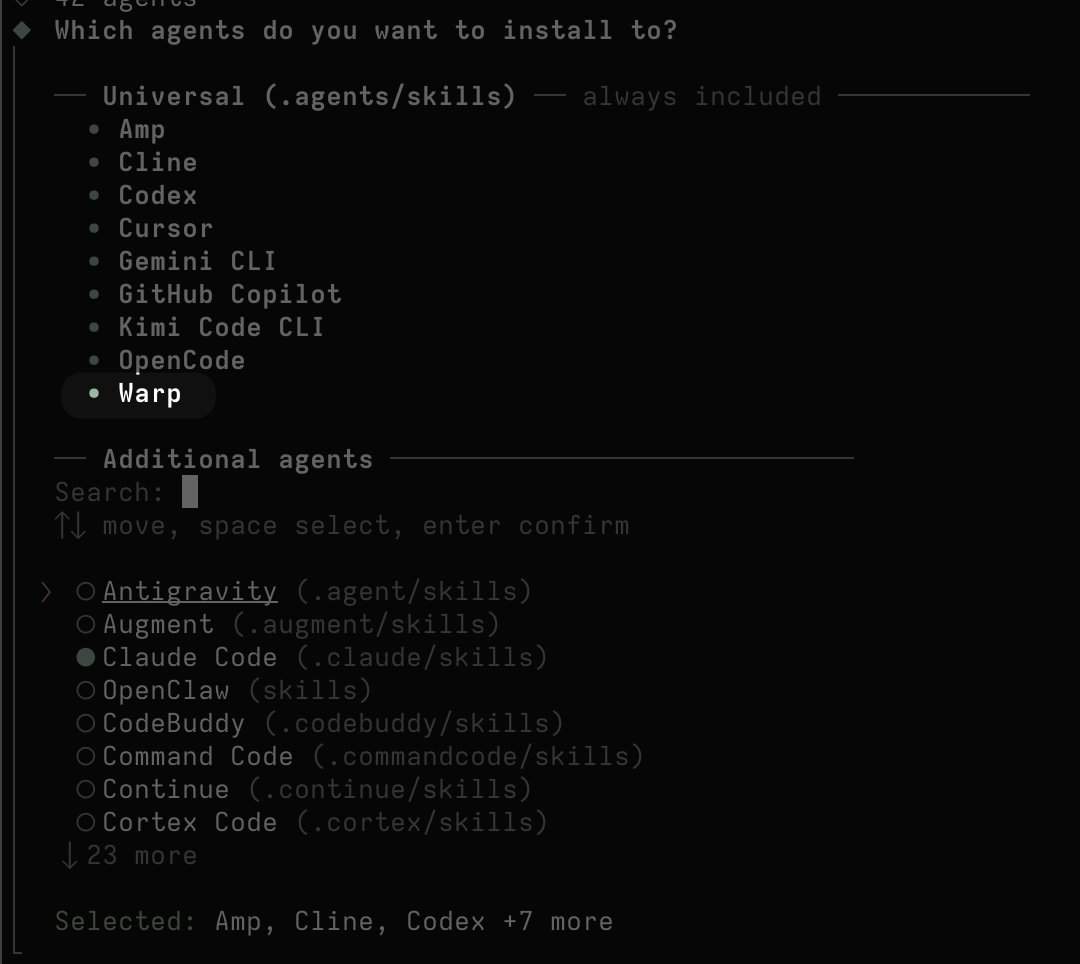 Installer targets UI