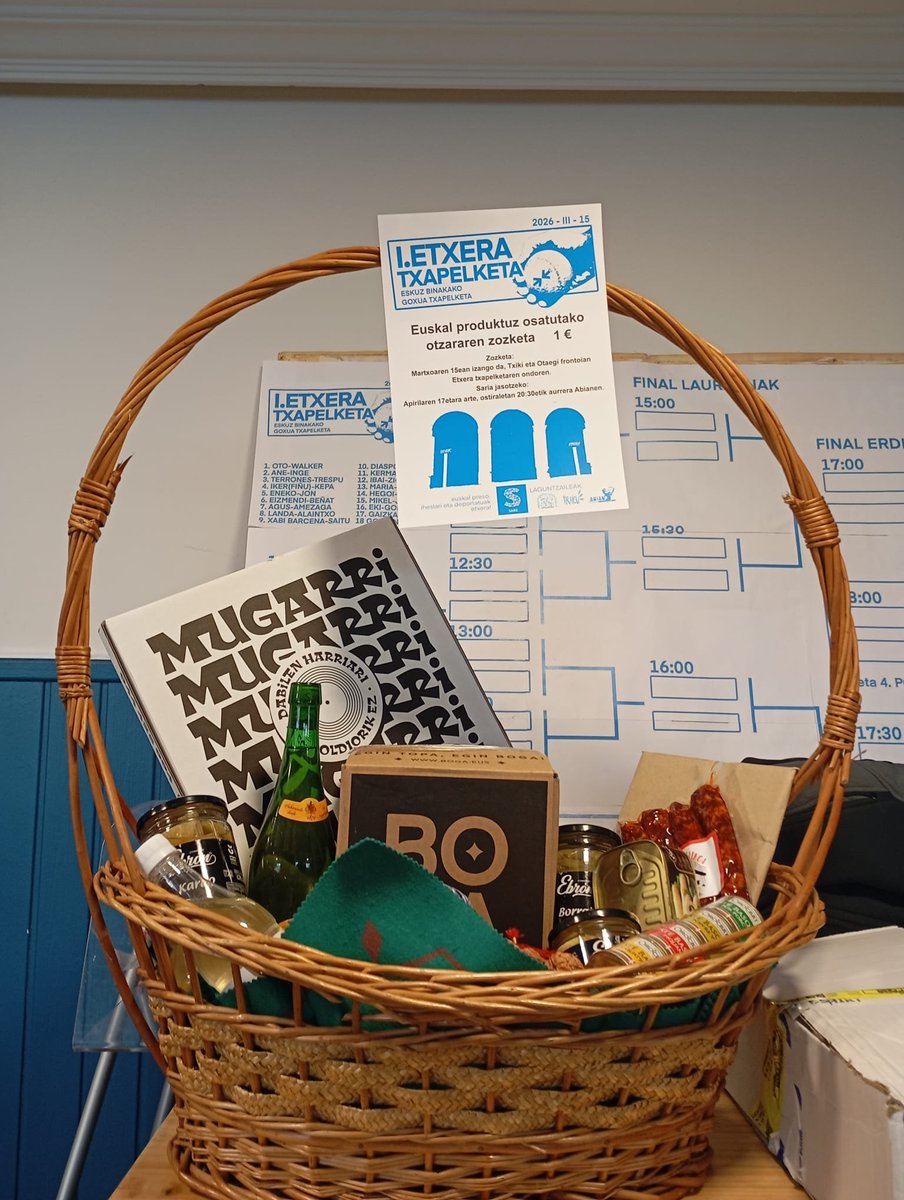 ✅ Laguntza zozketa → 1 €
👉 Igandean egingo da, I.Etxera Pilota Txapelketaren finala amaitzean
#Algorta #Getxo
#EzinDaGehiagoLuzatu #Etxera