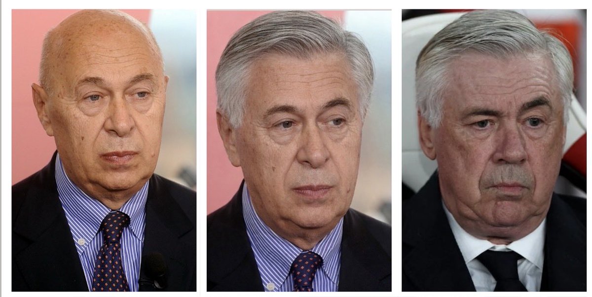 Se uno mette i capelli a #Mieli diventa #Ancelotti . 
Per dire…