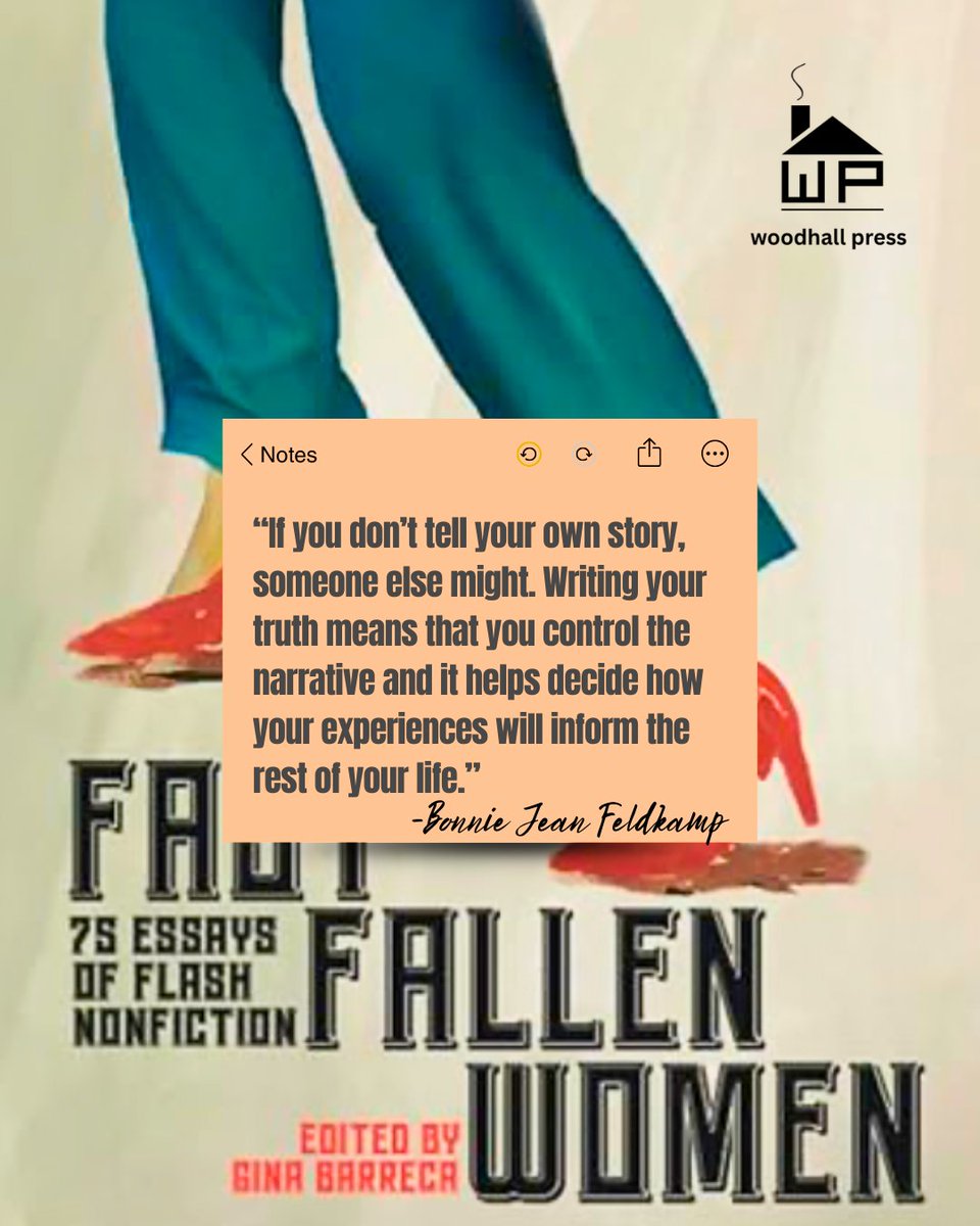 WoodhallPress's tweet image. #WomensHistoryMonth thoughts from #author Bonnie Jean Feldkamp!

Bonnie Jean's #essays appear in multiple Fast Women #flashnonfiction #womensempowerment #anthologies edited by @TheGinaBarreca. Find the Fast Women #BookSeries at bit.ly/41tyK2j

#womenauthors #mustread