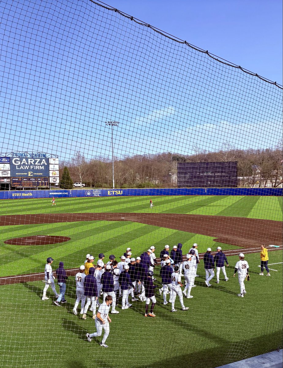 Way to go <a href="/ETSU_Baseball/">ETSU Baseball</a> A 7 inning mercy rule win over #Bradley today. Double scheduled for tomorrow and another single for Sunday . 💙💛⚾️