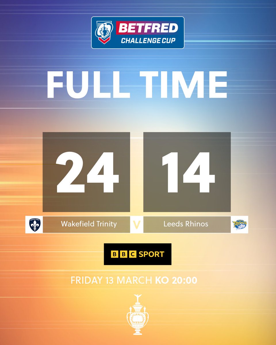 Trinity come back to progress 💪

#ChallengeCup 🏆