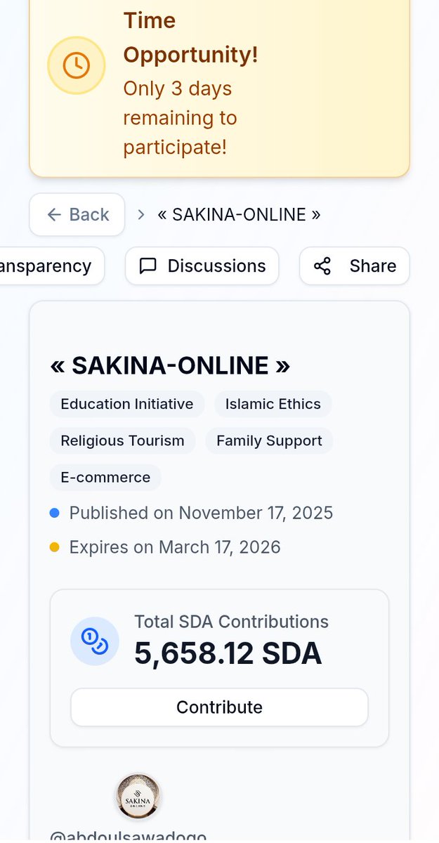 siratloulahi's tweet photo. ⏳ Only 3 days left!
Join SAKINA-ONLINE, the innovative project creating new opportunities.
Secure your place now before it closes 🚀Link 👇👇https://t.co/icDbtdWIV1
#SidraChain @maljefairi https://t.co/KmmB40iV5h