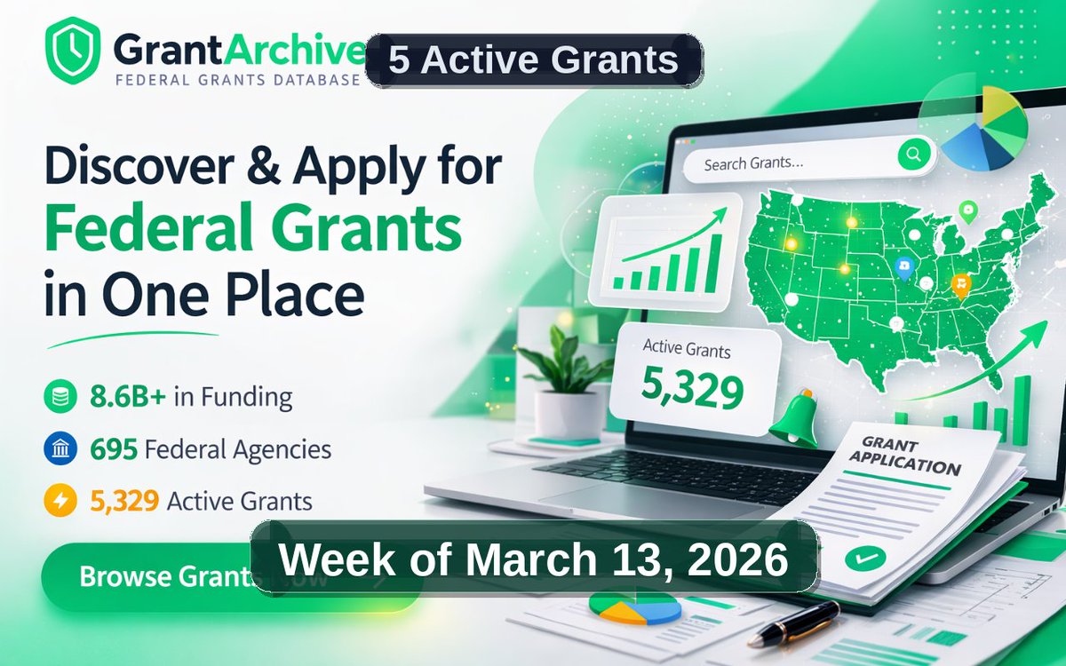 ⏳ Closing this week: 21st Century Museum Professionals Program (2026) ($500,000)
+ 4 more urgent grants
grantarchive.com/grant/21st-cen…

#Grants #Funding #Nonprofits #GrantWriting