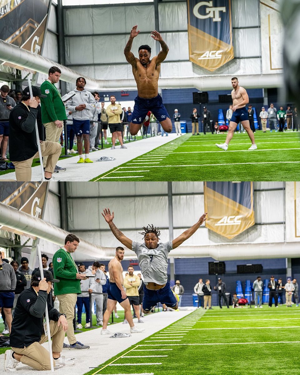 GeorgiaTechFB's tweet photo. Air time ⬆️

Pro Day is presented by @emoryhealthcare 
#StingEm 🐝 https://t.co/dhWDnwA4tq