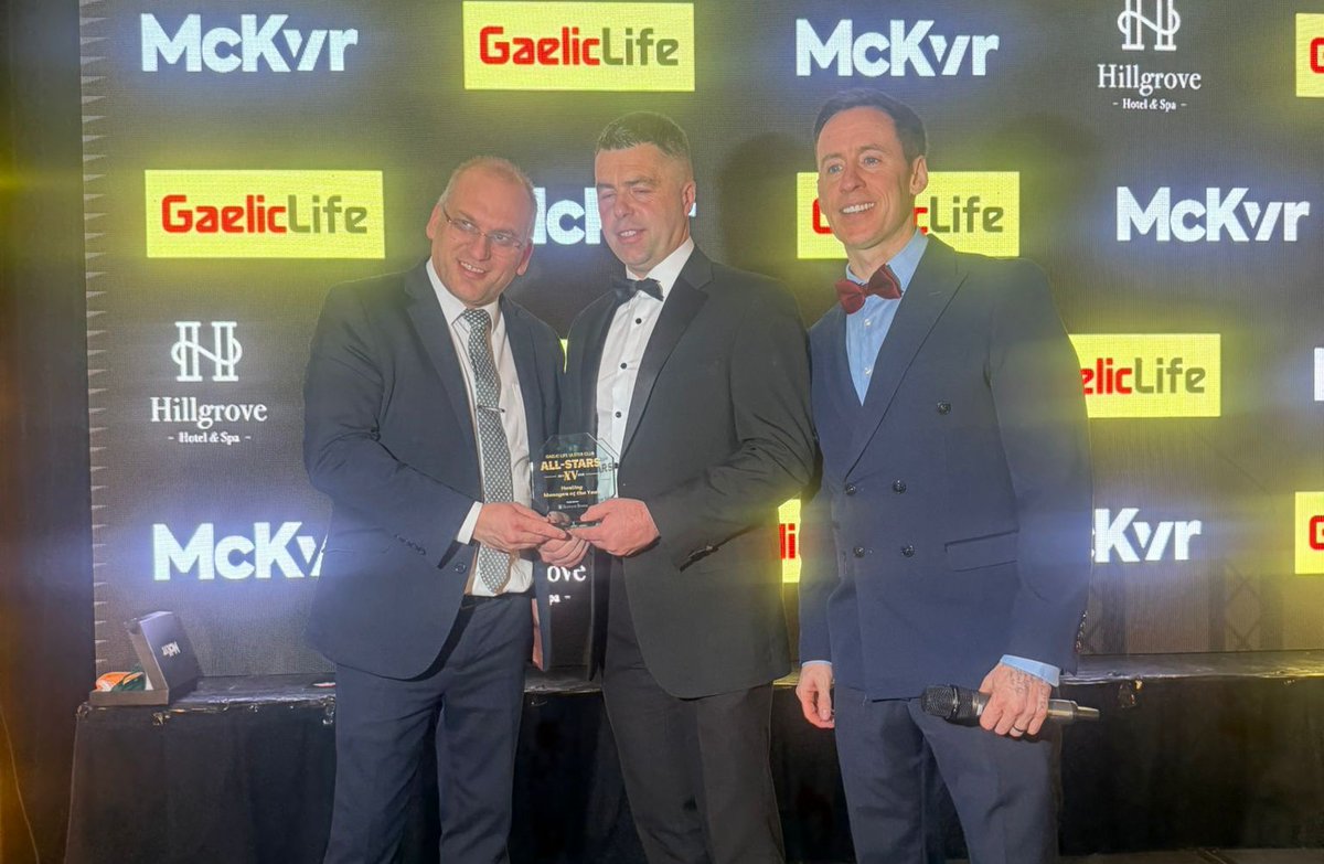 Gaelic_Life's tweet photo. CONGRATULATIONS to Paul McCormack @GACSlaughtneil who is the 2025 #GLALLSTARS Hurling Manager of the Year sponsored by @Hillgrove Hotel. @McKvr_Sports @UlsterGaa https://t.co/45BtFUBypI