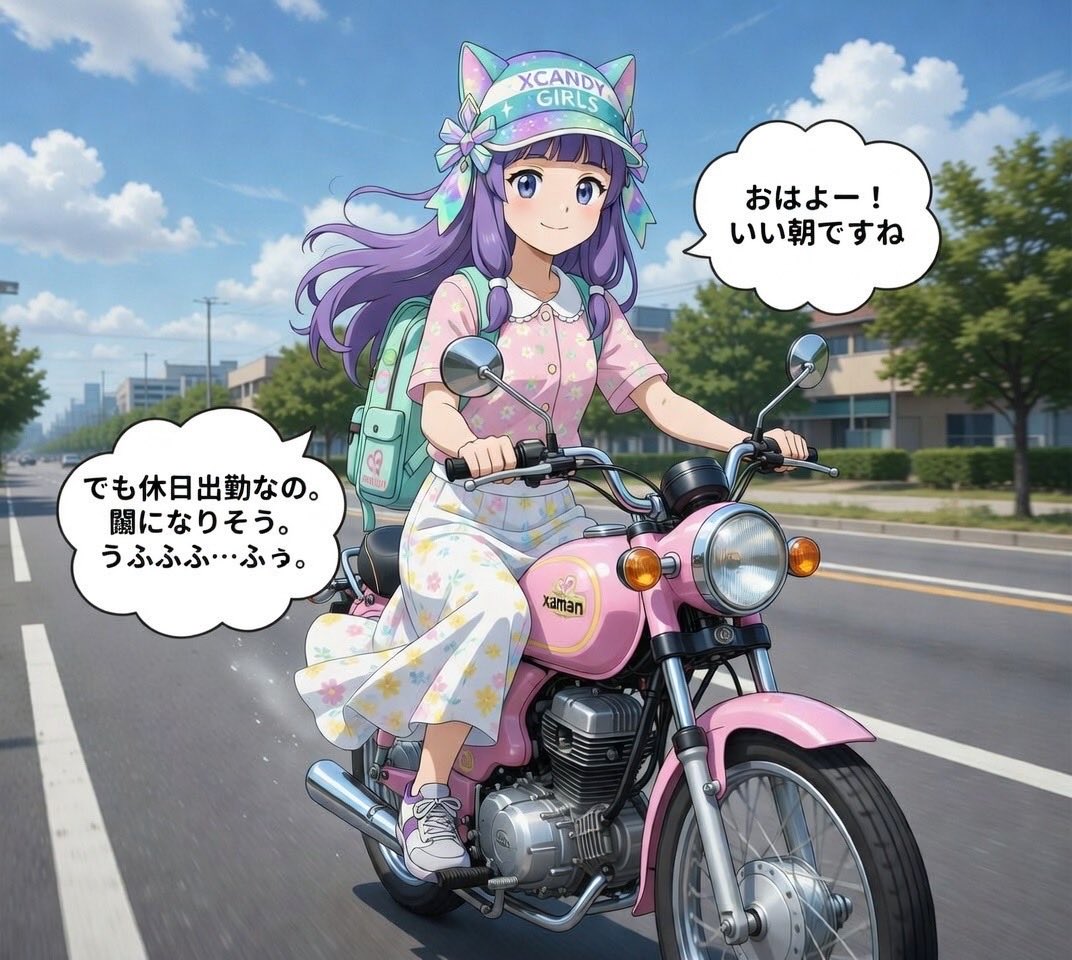 hayaiakachan's tweet photo. おはよーございます！
また休日出勤ですよ！！！
もー…年度末嫌いw🫠
今日もよろしくです

絵を描く時間ないのでAIです🤣
#xcandygirls #XRPL https://t.co/fiUnFwqszO