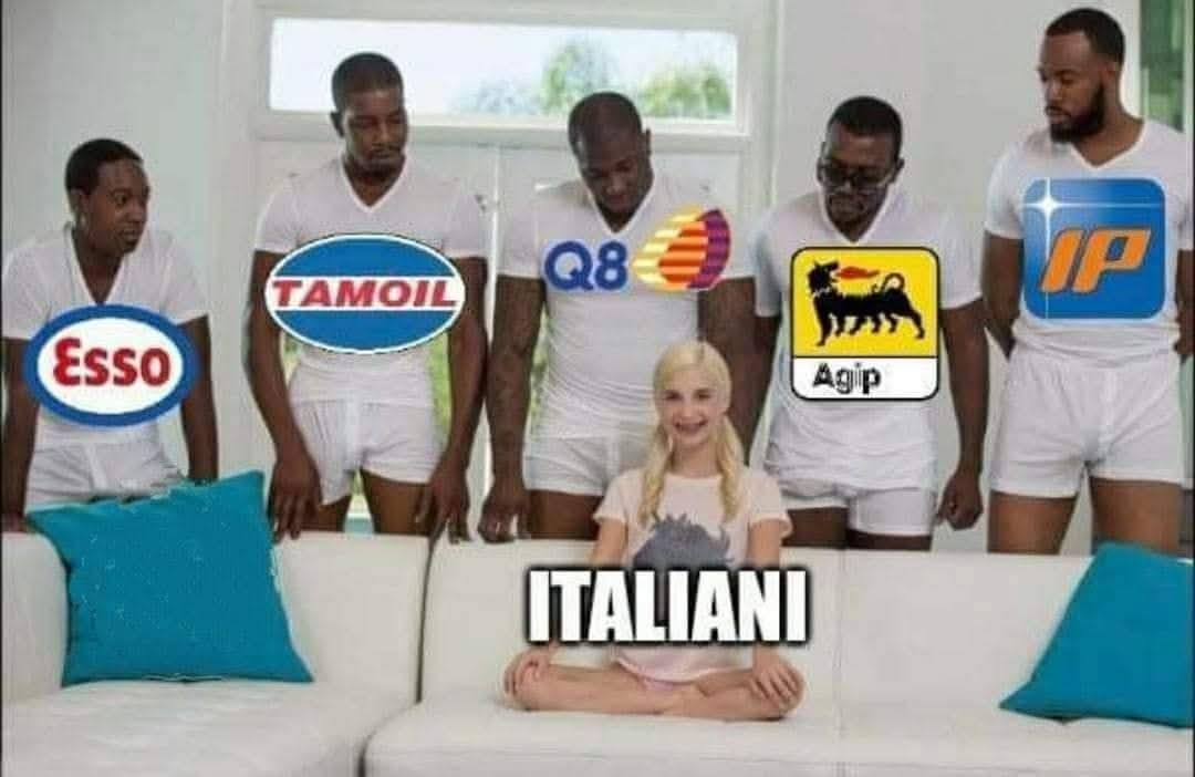 🍌💦 🇮🇹 ..⛽ 🚘
E il #GovernoDellaVergogna #governodicialtroni #GovernoMeloni 
Ancora non levano ste caxxo accise 😡 
In questo periodo..
Il governo Viene eletto dai italiani e se italiani si trovano difficoltà come ora il governo deve aiutare più possibile al popolo italiano..