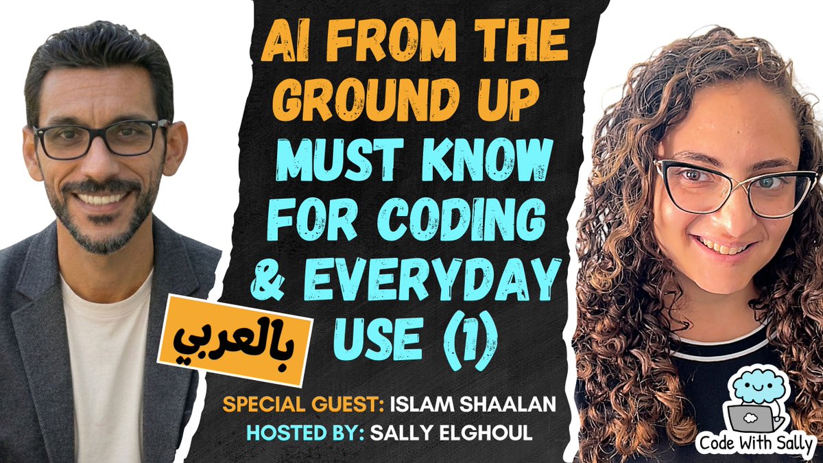 Sally_ElGhoul's tweet photo. New on #CodeWithSally π
Understanding AI from the Ground Up (Arabic) β Part 1 with Islam Shaalan
A practical Arabic session covering:
Tokens, LLMs, context, model landscape, and choosing the right model.
π₯ https://t.co/lmf79HkTSg
#AI #ArabicAI #CodeWithSally #LLM https://t.co/UBuy5CqpXm