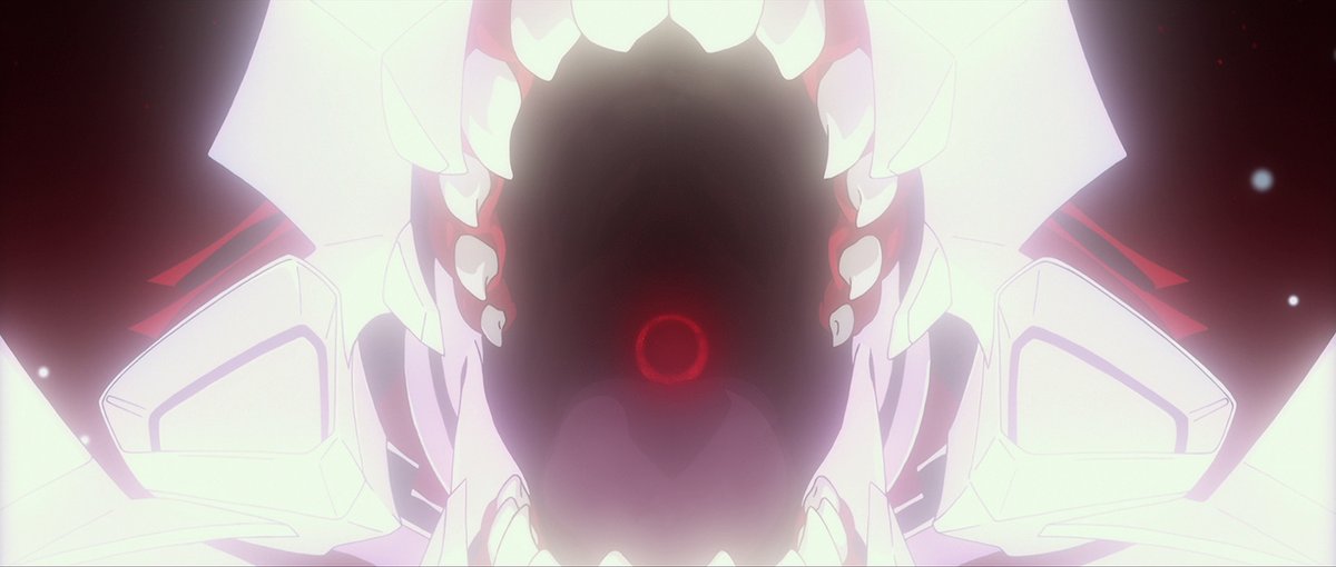 ArqaApocrypha's tweet photo. A rather interesting callback. Eva-01's head AND core get combined into a single visual of Eva 13 exposing its throat core (where Asuka is). #evangelion #エヴァンゲリオン #visualparallels https://t.co/glBwQ7Dtfi