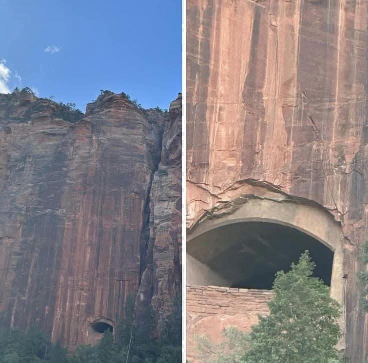 The Giant “Door” Hidden in a 200-Million-Year-Old Cliff

High above the ground, carved into the towering cliffs of Zion National Park, there is something that makes many hikers stop in their tracks. At first glance, it looks almost impossible — a perfectly shaped opening sitting