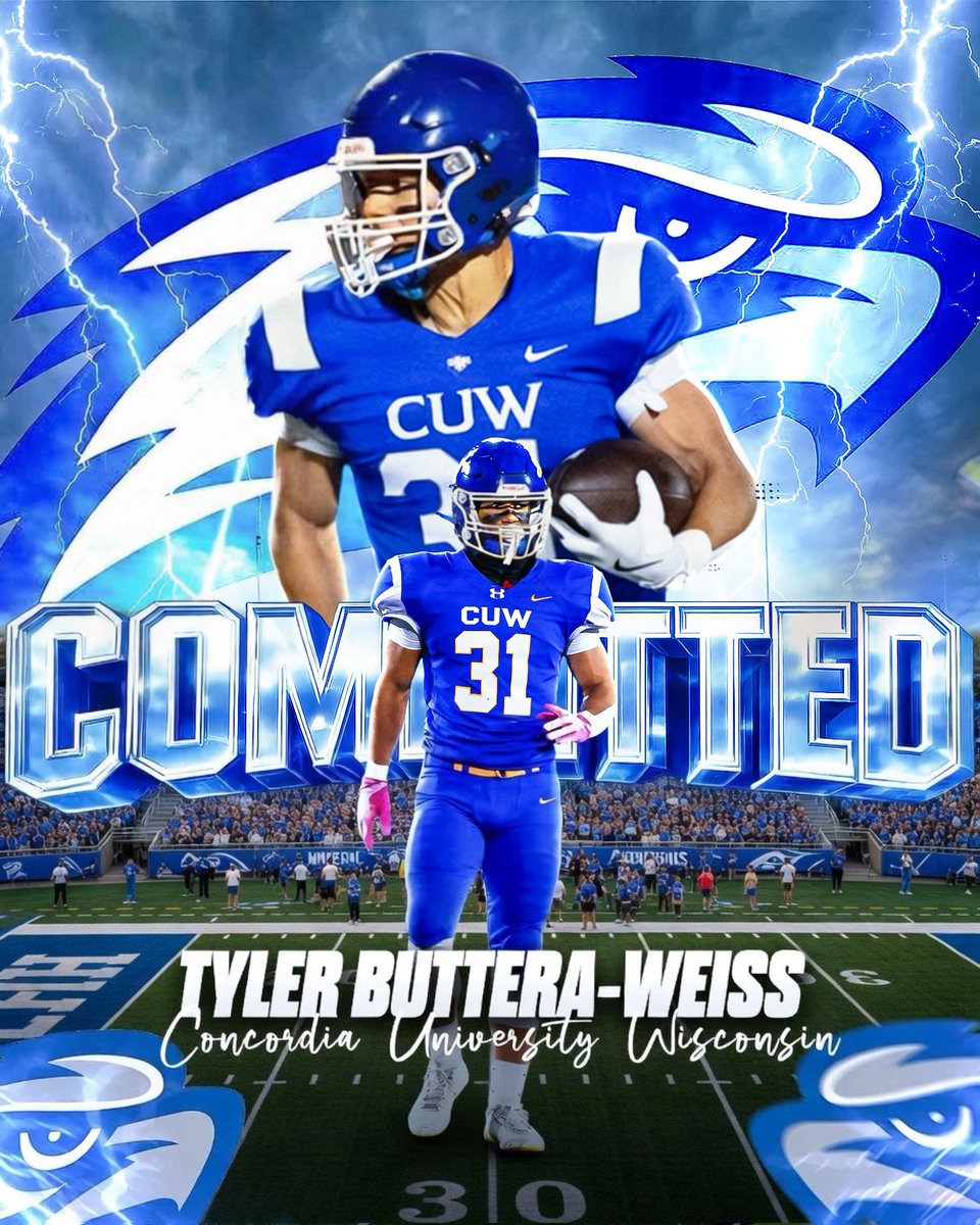 TylerButtera's tweet photo. Blessed to announce my commitment to CUW! Thank you to my family, coaches, and everyone who supported me through this journey. I’m grateful for the opportunity and ready to get to work.

Go Falcons! 💙�� #AGTG #Committed 
@CUWFB @SJCA_FB @Matt_Rizzo13 https://t.co/gSfip9FZMQ