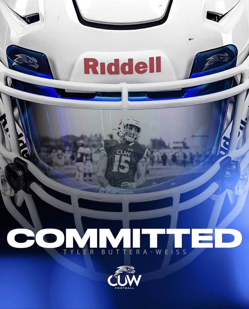 TylerButtera's tweet photo. Blessed to announce my commitment to CUW! Thank you to my family, coaches, and everyone who supported me through this journey. I’m grateful for the opportunity and ready to get to work.

Go Falcons! 💙�� #AGTG #Committed 
@CUWFB @SJCA_FB @Matt_Rizzo13 https://t.co/gSfip9FZMQ