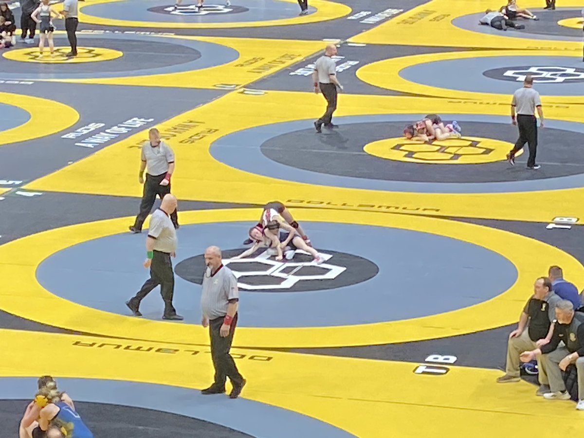 BlanAthletics's tweet photo. 🤼 OHSAA State Wrestling Tournament

Laylla wins 9-5!!! She went down 3-0 in period 1, but struck back with a takedown and 4 back points in period 2. After a reversal, she was up 7-5 to start the 3rd. She chose down and got a reversal with 40 seconds remaining to secure the win. https://t.co/49ylEH1g3y