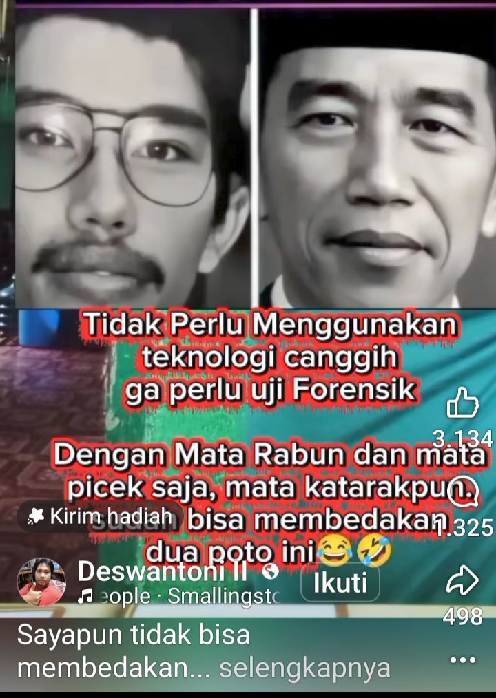 Betul 
Dan gue percaya 11 Ribu Triliun persen ijazahnya Jokowi itu palsu sbgmn kata <a href="/SianiparRismon/">Rismon Hasiholan Sianipar</a> wong kejanggalannya bnyk terutama bantahan pak Kasmudjo klo beliau bkn dosen pembimbing skripsi maupun akademiknya Jokowi plus foto di ijazah itu bkn fotonya Jokowi