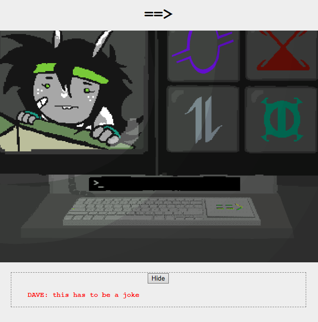 Bashkarakara's tweet photo. Dave being CT's exile... 🤔 
#homestuck #hsbc https://t.co/kOrjl58jXF