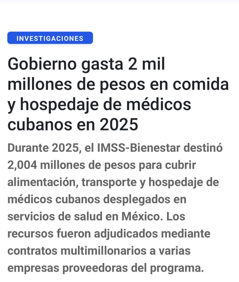Si hay dinero para pagarle a los médicos cubanos, pero la 4T no le paga a los residentes del Instituto Nacional de Pediatría 🤦🏻‍♂️😡
.
