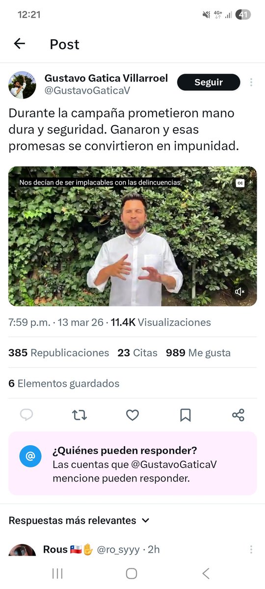 No puedo responder en su cuenta porque la bloquea, si no le gusta q le respondan no hable tonteras, ademas pa q voy a responder si no puede l33r @gustavogaticav