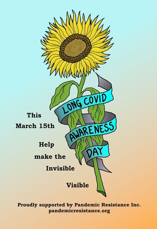 pandemicresist's tweet photo. Tomorrow is Long COVID Awareness Day.

Long COVID is affecting millions, but too often it remains unseen and unspoken.

Help make the invisible visible.

How will you mark the day?

Share your ideas, actions, or events below.

#LongCovidAwarenessDay #LCAD26 https://t.co/e8GQIZ7Yin
