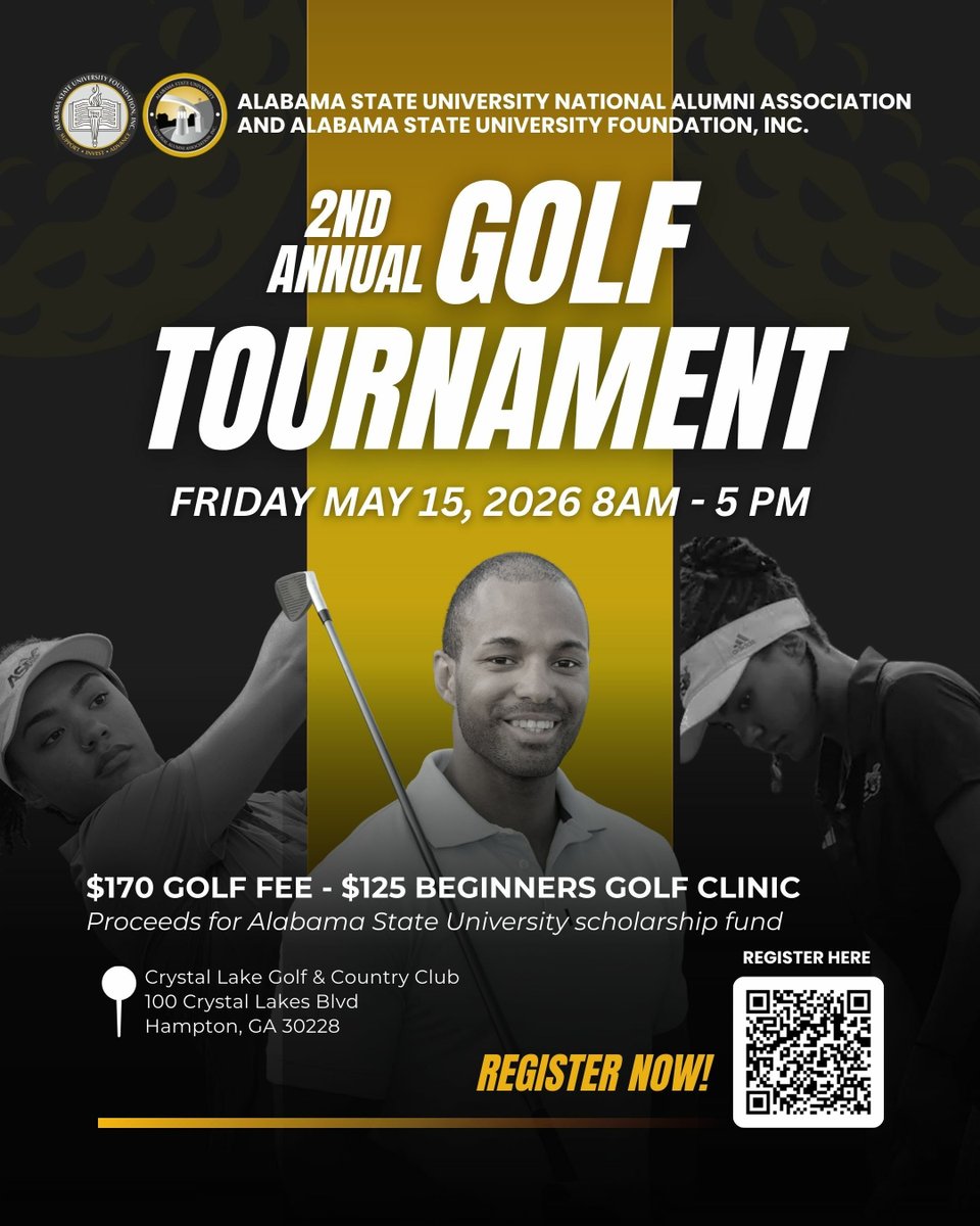 ATLHBCUAlumni's tweet image. Come out and support Alabama State University-NAA-MAAC 🐝⛳️

#GoHornets #MAAC #MyASU 
#GolfTournament #Golfers 
AtlantaHBCUAlumniAlliance
