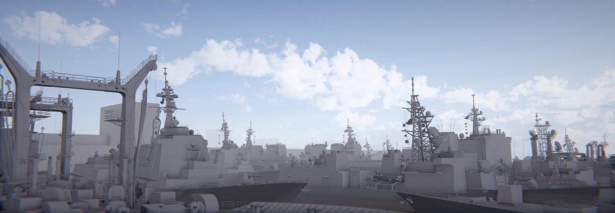 MimikuWo's tweet photo. 整備局第六艦隊千代浜港 - 朝 #ProjectJK https://t.co/nsqHUTbnvY