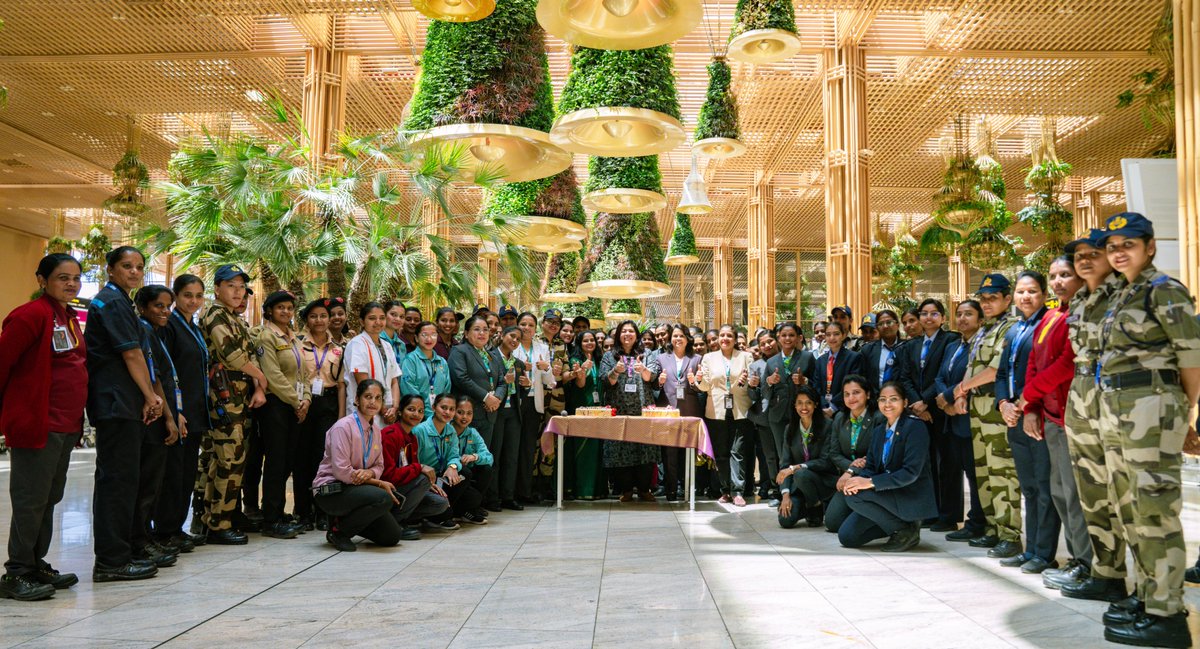 BLRAirport's tweet photo. On 11 March, terminal operations at BLR Airport was powered by an all-women's team that came together to ensure seamless operations throughout the day.

With maximum female deployment across the airport, the day stood as a testament to collaboration, capability, and the everyday excellence that keeps journeys moving.

Here’s to confidence, collaboration, and the power of representation every day.

#BLRAirport #InternationalWomensDay2026 #WomensDay2026 #WomenOfBLRAirport