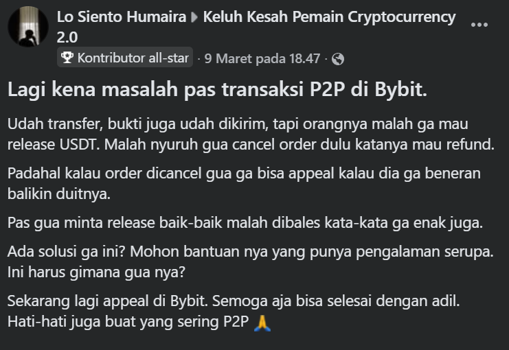 Keluh Kesah Pemain Cryptocurrency 2.0 tweet media