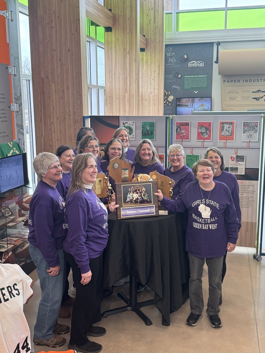serchicken42's tweet photo. @TravisBOUND We surprised them with their regional and sectional championship trophies, along with the silver ball, in our display at the Green Bay Visitor Center. Check it out if you haven’t yet. https://t.co/yeJfL3fTc3
