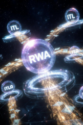 SWCO_Token's tweet photo. Holographic tokens labeled “RWA”, “ITL”, and “ITLG” orbit the system while automated market maker (AMM) liquidity pools appear as circular glowing energy rings constantly flowing with digital currency. 
#Interlink #ITL #ITLG https://t.co/FmlKVH1zi6