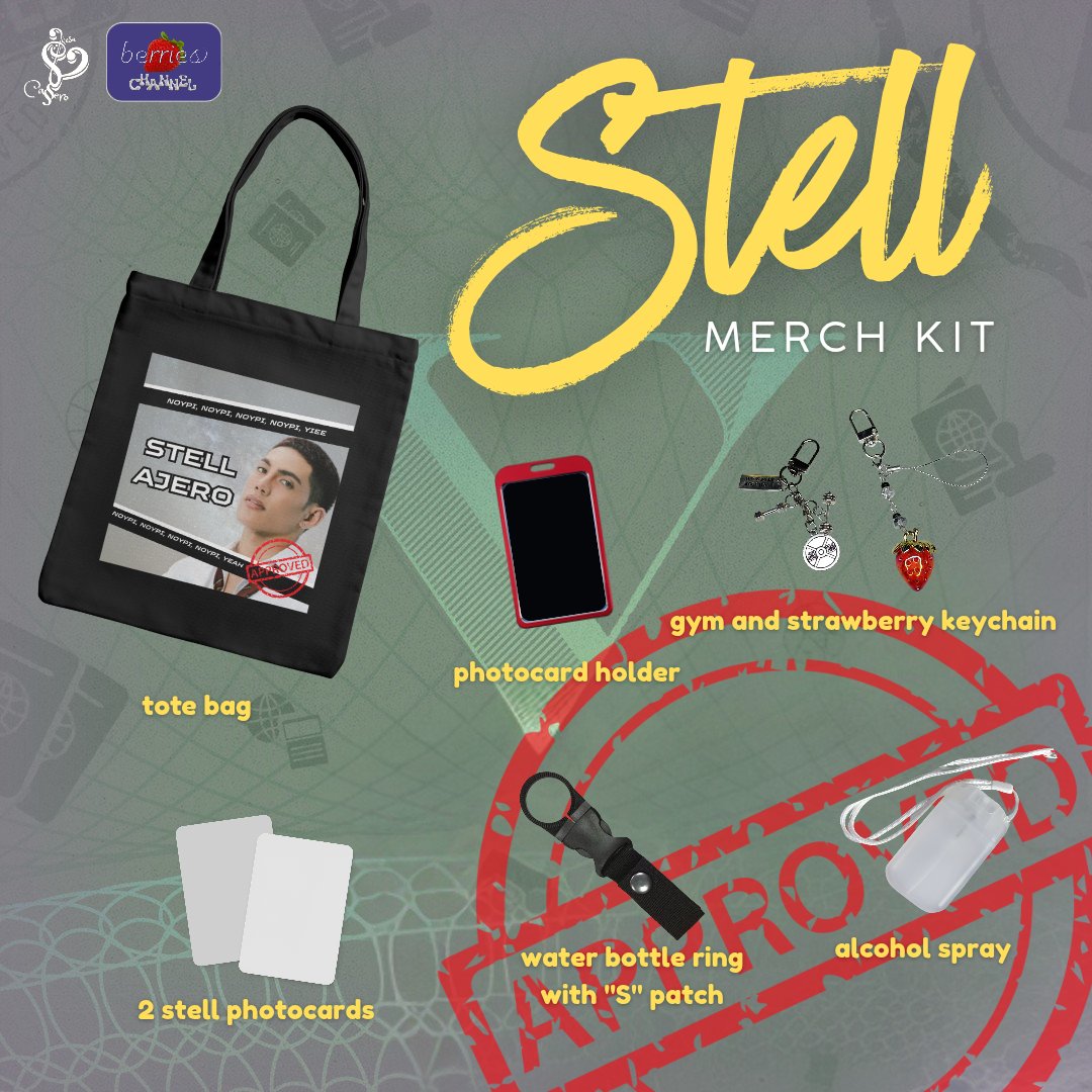 Con-ready essentials in one fire kit made for true fans 💛

Bring Stell everywhere you go while showing full support in style!

Every purchase = support + boosting streams of the ROOM EP 🎧🔥 at #BerriesChannel

Fill out the form: docs.google.com/forms/d/e/1FAI…

#Stell
#BerriesEssential