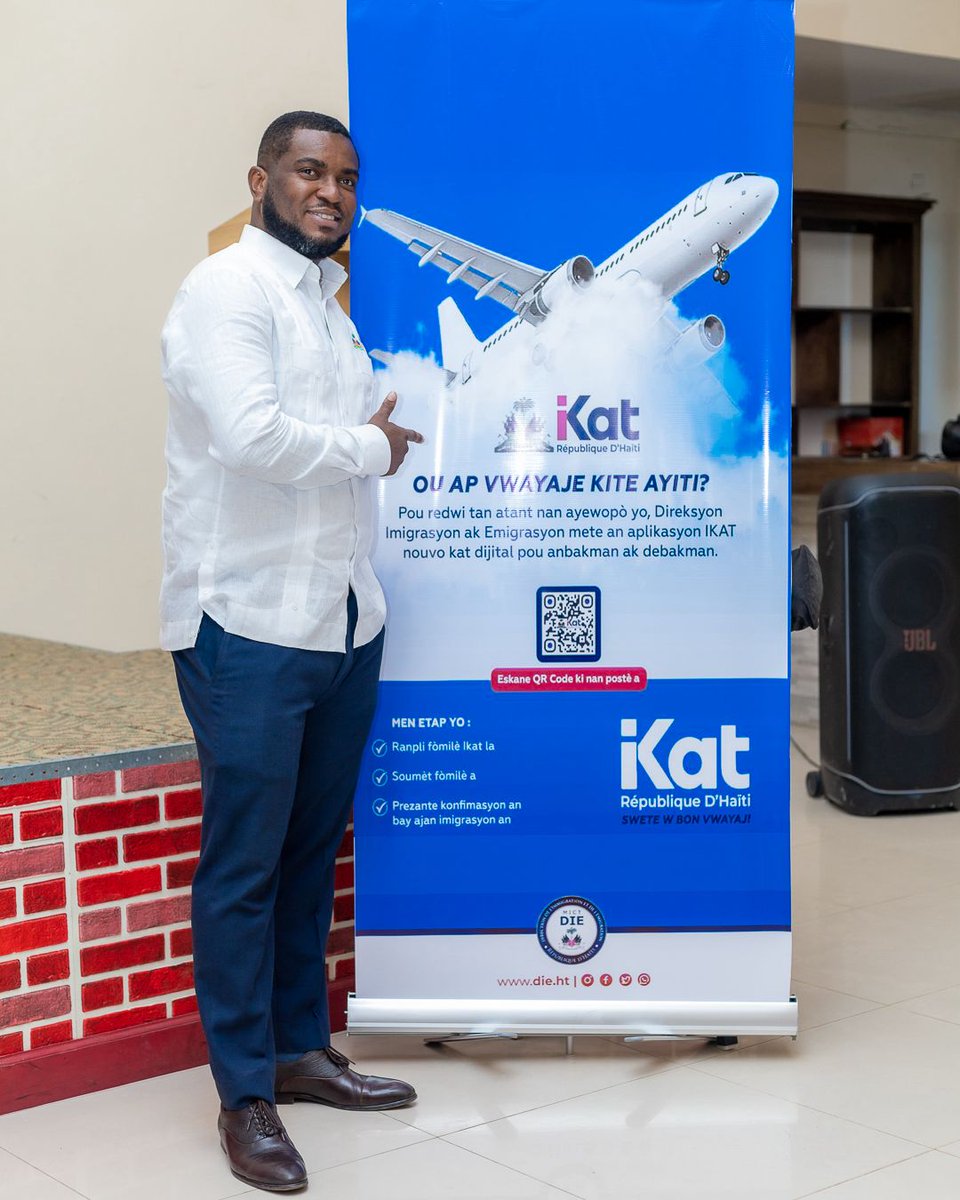 josephlunieOFF's tweet image. La Direction de l’Immigration et de l’Émigration ( @DIEHaiti) a lancé, le 12 mars 2026, la phase opérationnelle du projet « IKAT », la nouvelle carte numérique d’embarquement et de débarquement visant à moderniser la gestion des flux migratoires en Haïti. Ce système permet aux