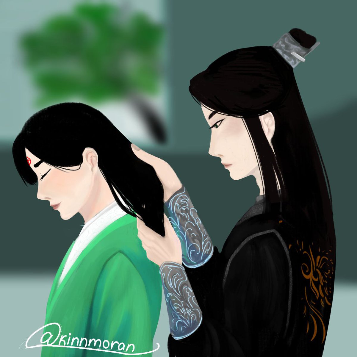 kinn_MoRan's tweet photo. getting hair done  #binjiu https://t.co/6efpyBWtKY