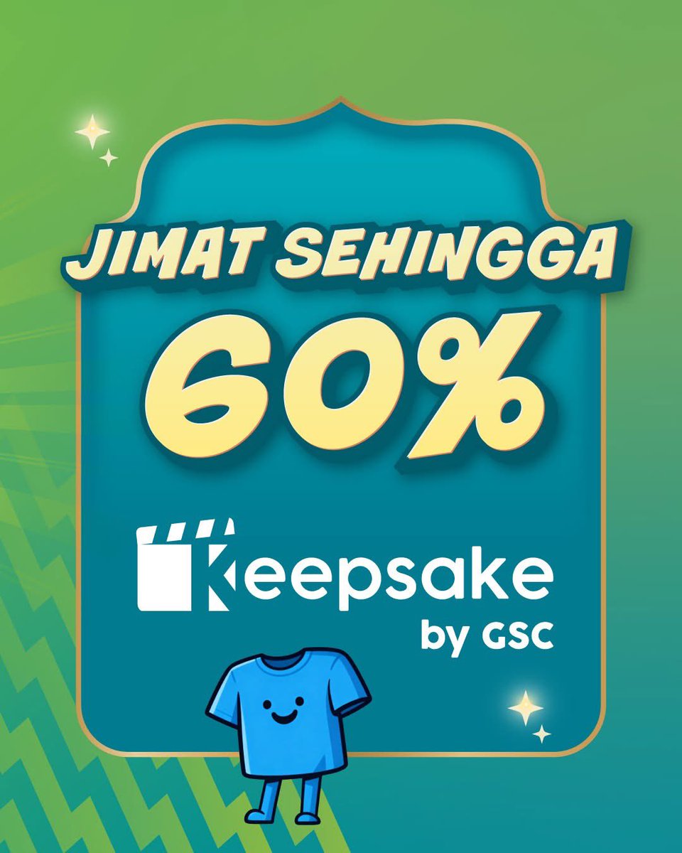 GSCinemas's tweet photo. Dah ready untuk #RayaBersamaGSC? 🌙✨
Raya ni jom tengok wayang sambil menang Hadiah Raya! 🎁
Ada macam-macam promo best menanti:
🎉 #GSCRewards E-Hadiah Raya
🍿 F&B promo lagi jimat, lagi berbaloi
🥤 Spritzer Sparkling & minuman Upsize Percuma
🛍 Merch khas dengan diskaun sehingga 60% di Keepsake by GSC
Memang rugi kalau tak join! 😏 Tunggu kami pada 16 March ni tau! 👀🎬