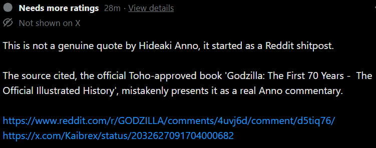 so your telling me, an official, Toho-approved, Godzilla book used a quote that actually originated as a shitpost on Reddit... and presented it as a legitimate fact? 💀