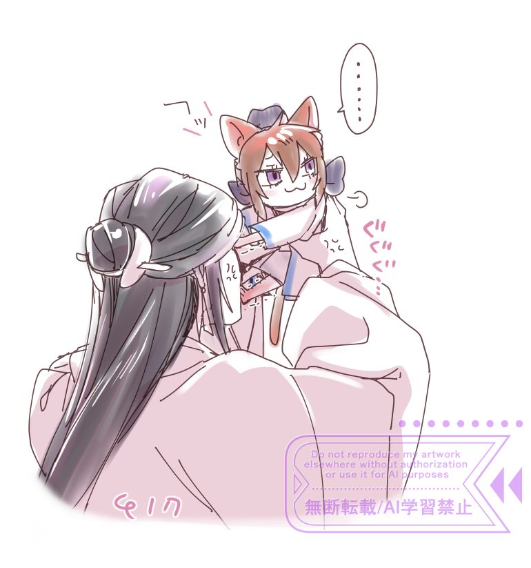chi_no_ku's tweet photo. 猫耳春蘭と海宝です https://t.co/xj7UjroTb3