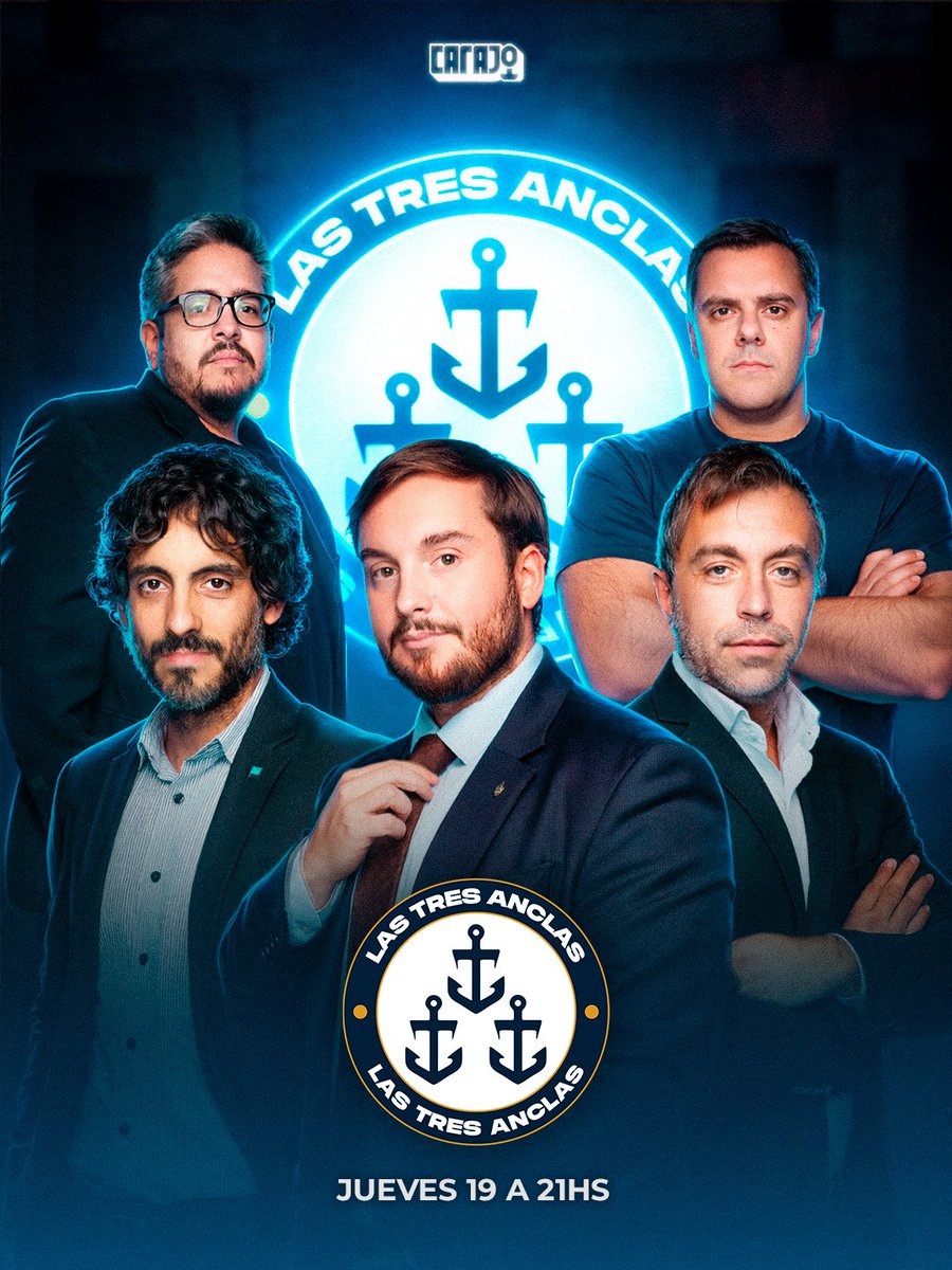 Las Tres Anclas y las Dos Boyas renuevan un año más en Carajo, y como sabemos que una hora no era suficiente, ahora van a estar dos horas por programa ⚓️

Jueves de 19 a 21hs.