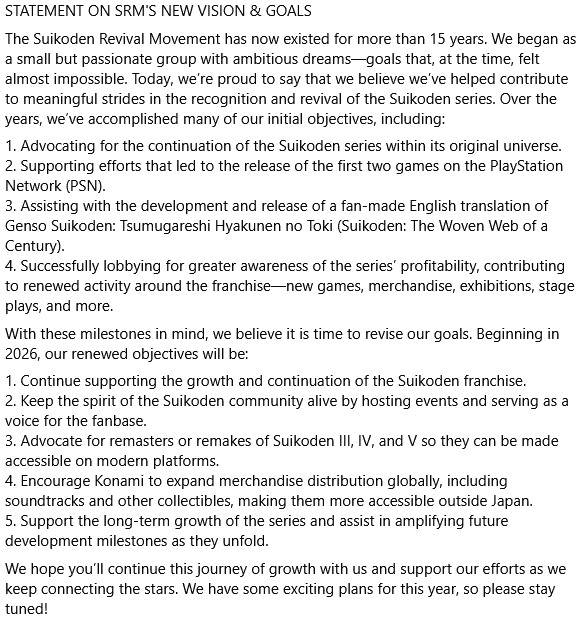 Suikoden Revival Movement tweet media