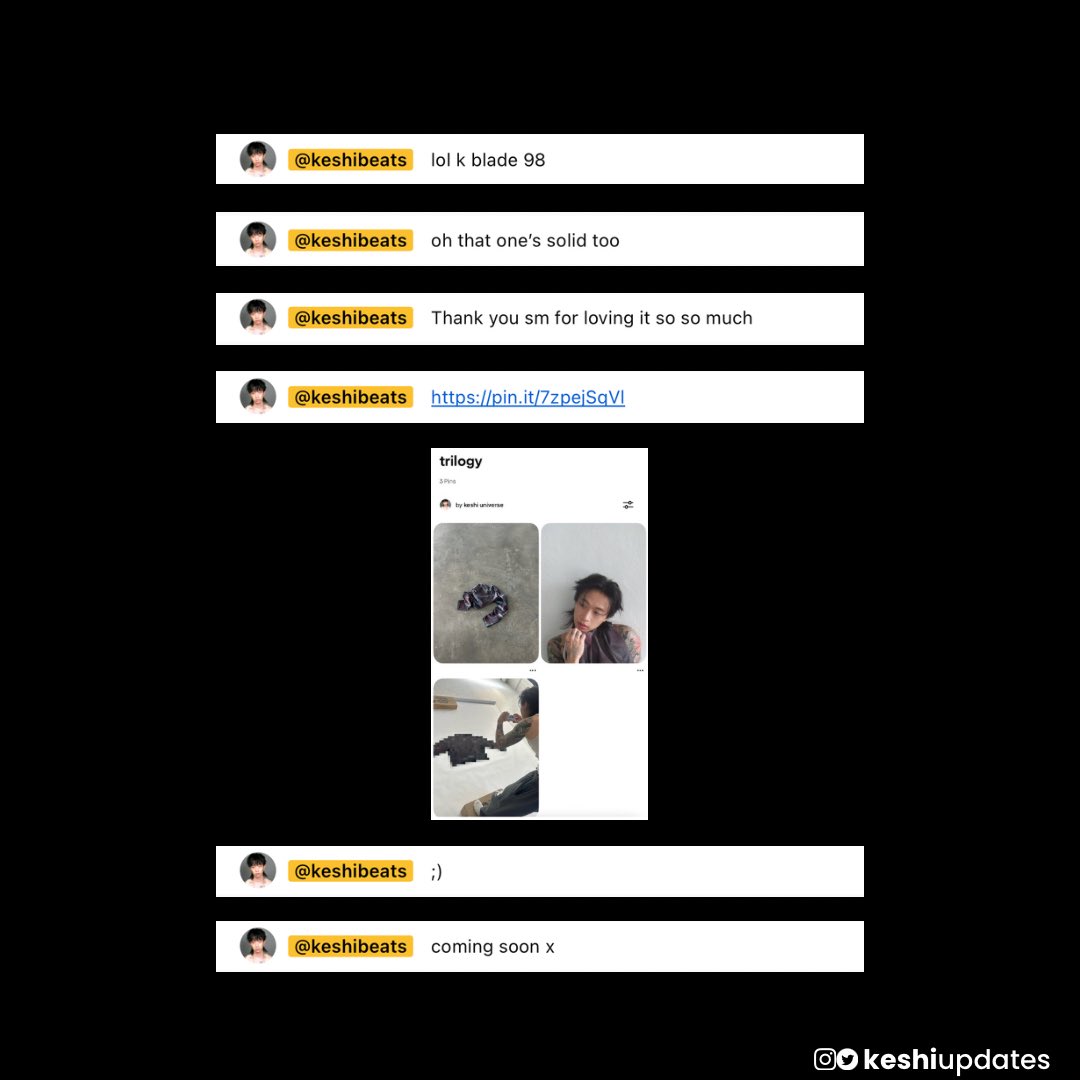 keshi updates tweet media