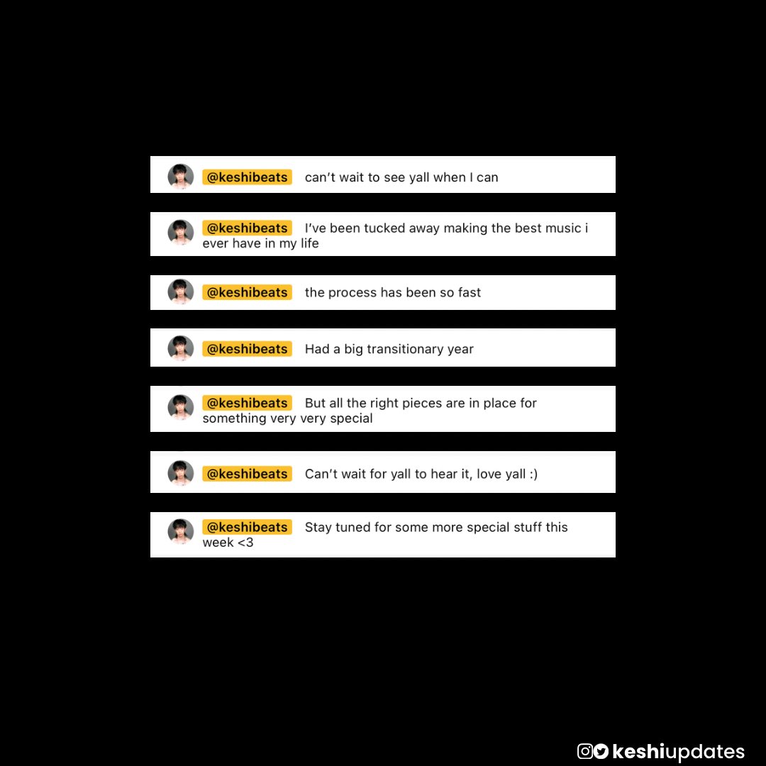 keshi updates tweet media