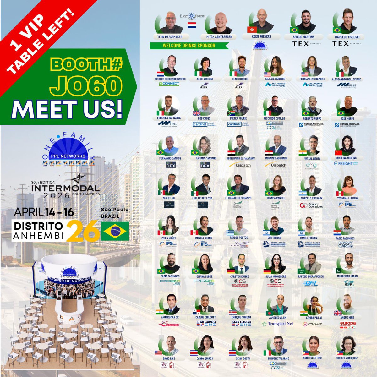PPLNETWORKS's tweet photo. 1 month to go : INTERMODAL SOUTH AMERICA
1 VIP TABLE LEFT
SECURE YOUR SPOT NOW!
Send me PM if interested 🙏 https://t.co/QvhqM84a7t